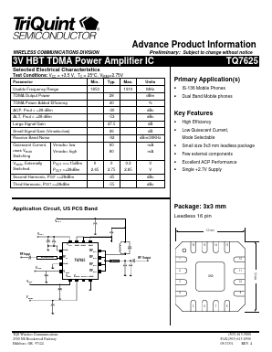 TQ7625 Datasheet PDF TriQuint Semiconductor