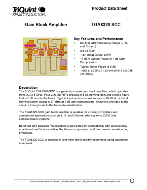 TGA8320-SCC Datasheet PDF TriQuint Semiconductor