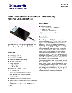 R485FPBB Datasheet PDF TriQuint Semiconductor