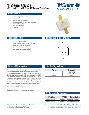 T1G6001528-Q3 Datasheet PDF TriQuint Semiconductor