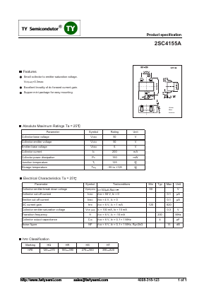 2SC4155A Datasheet PDF TY Semiconductor