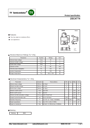 2SC4774 Datasheet PDF TY Semiconductor
