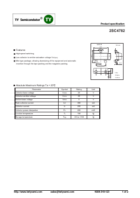 2SC4782 Datasheet PDF TY Semiconductor