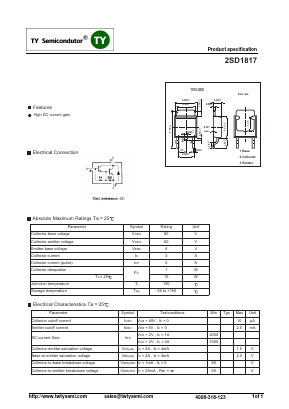 2SD2115S Datasheet PDF TY Semiconductor