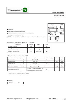 HSM276SR Datasheet PDF TY Semiconductor