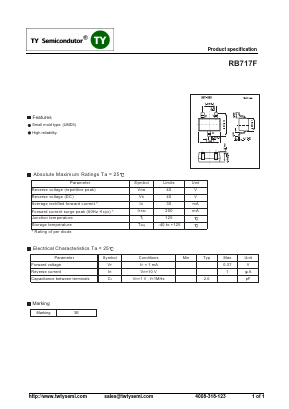 RB717F Datasheet PDF TY Semiconductor