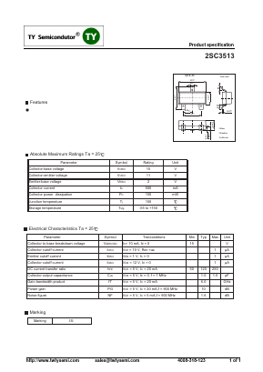 2SC3513 Datasheet PDF TY Semiconductor