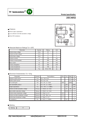 2SC4852 Datasheet PDF TY Semiconductor