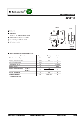 C5161 Datasheet PDF TY Semiconductor