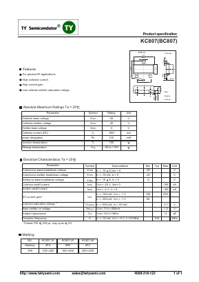 KC807 Datasheet PDF TY Semiconductor