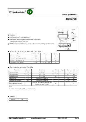 HSM276S Datasheet PDF TY Semiconductor