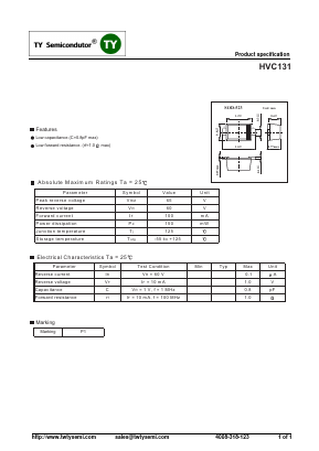 HVC131 Datasheet PDF TY Semiconductor