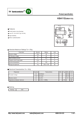 RB411D Datasheet PDF TY Semiconductor