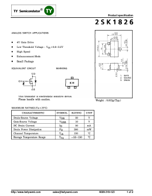 2SK1826 Datasheet PDF TY Semiconductor