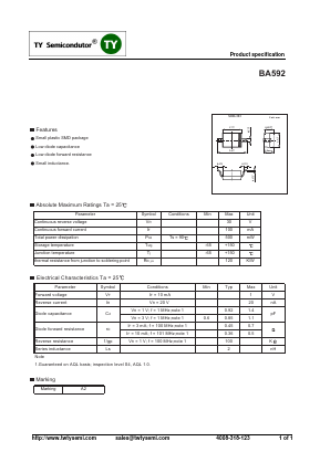BA592 Datasheet PDF TY Semiconductor
