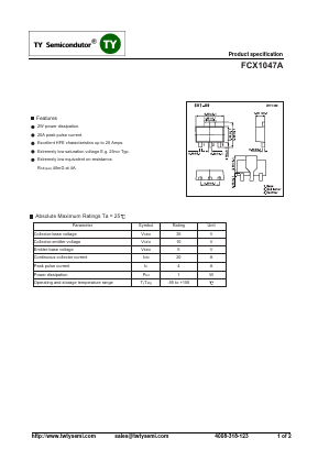 FCX1047A Datasheet PDF TY Semiconductor