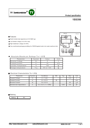 1SS350 Datasheet PDF TY Semiconductor