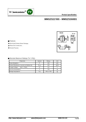 MMSZ5246BS Datasheet PDF TY Semiconductor