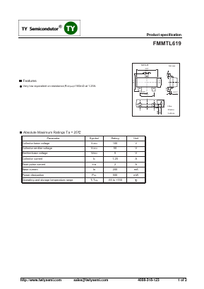 FMMTL619 Datasheet PDF TY Semiconductor