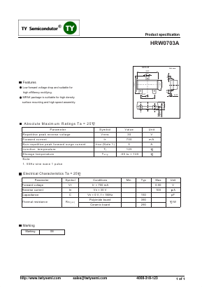 HRW0703A Datasheet PDF TY Semiconductor