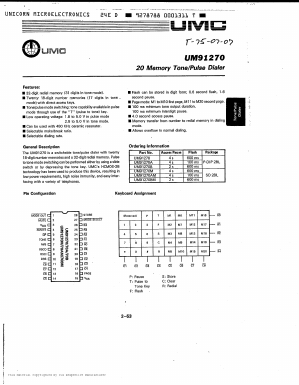 UM91270AM Datasheet PDF UMC Corporation