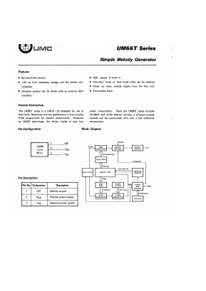 UM66T04 Datasheet PDF UMC Corporation