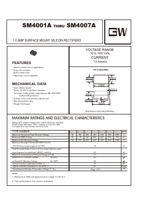 SM4001A Datasheet PDF UNIOHM CORPORATION