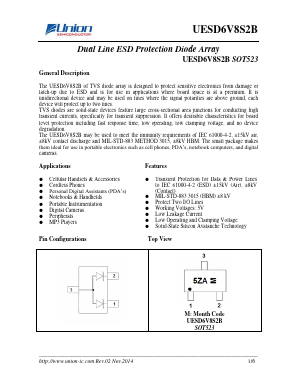 UESD6V8S2B Datasheet PDF Union Semiconductor, Inc.