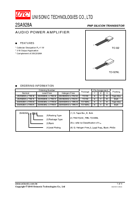 2SA928A-X-T9N-K Datasheet PDF Unisonic Technologies