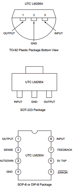 LM2954-AD-T92-T Datasheet PDF Unisonic Technologies