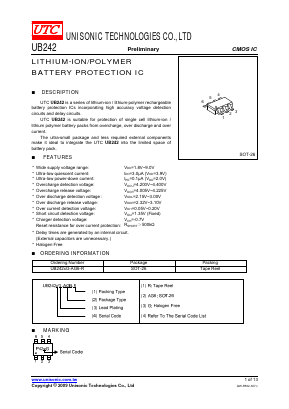 UB242CG-AG6-R Datasheet PDF Unisonic Technologies