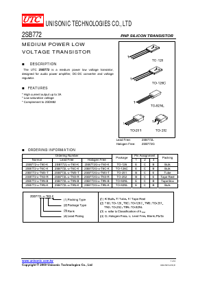 2SB772L-E-T60-R Datasheet PDF Unisonic Technologies