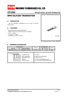 2SC2688L-K-T60-C-K Datasheet PDF Unisonic Technologies