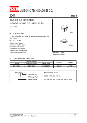 3541G-S08-T Datasheet PDF Unisonic Technologies