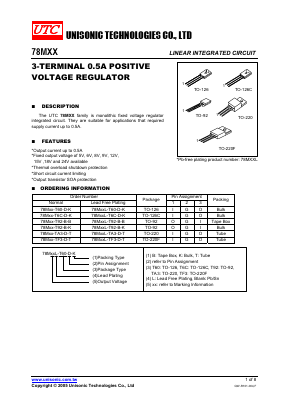 78MXX-T60-B-B Datasheet PDF Unisonic Technologies