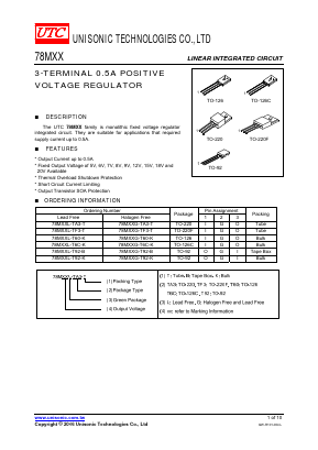 78MXXL-T60-B Datasheet PDF Unisonic Technologies