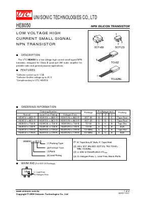 HE8050-D-AE3-K Datasheet PDF Unisonic Technologies