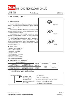L11815AG-28-TQ2-A-R Datasheet PDF Unisonic Technologies