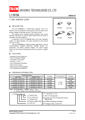L11815AG-28-TA3-D-R Datasheet PDF Unisonic Technologies