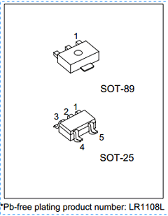 LR1108-XX-AB3-A-R Datasheet PDF Unisonic Technologies