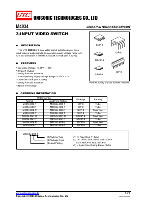 M4034L Datasheet PDF Unisonic Technologies