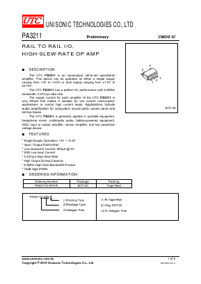 PA3211G-AF5-R Datasheet PDF Unisonic Technologies