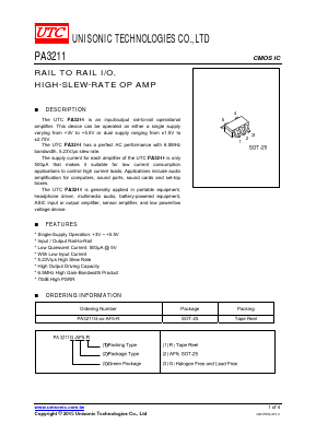 PA3211G-XX-AF5-R Datasheet PDF Unisonic Technologies