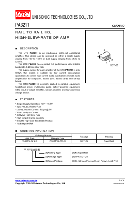 PA3211L-AF5-R Datasheet PDF Unisonic Technologies
