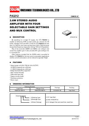 PA3212L-N24-R Datasheet PDF Unisonic Technologies
