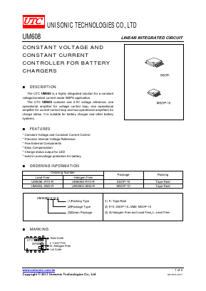UM608L-R10-R Datasheet PDF Unisonic Technologies