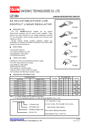 UZ1084 Datasheet PDF Unisonic Technologies