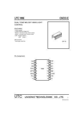 1668 Datasheet PDF Unisonic Technologies