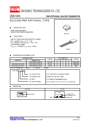 2SA1300 Datasheet PDF Unisonic Technologies