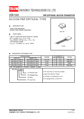 2SA1300L-BL-T92-K Datasheet PDF Unisonic Technologies